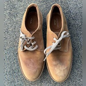 Clarks Men's Forge Vibe Tan Leather Dress Shoes size 8.5